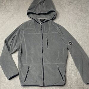 PENDLETON Full Zip Gray Fleece Sweater Zip Pockets Hooded Activewear Jacket XL